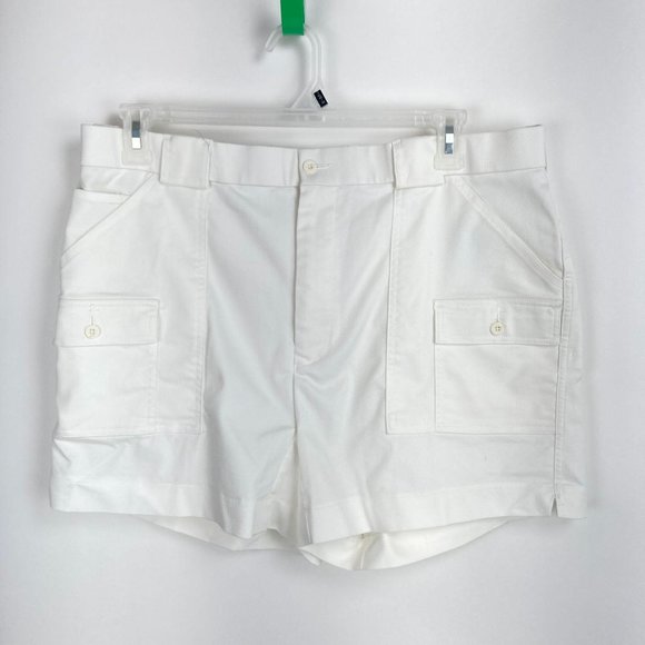 Windam Pointe White Flat Front Shorts 38 - Picture 2 of 10